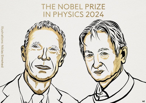 Nobel Vật lý 2024 tôn vinh những người đặt nền móng cho trí tuệ nhân tạo - Ảnh 1. Nobel Vật lý 2024 tôn vinh những người đặt nền móng cho trí tuệ nhân tạo - Ảnh 1.