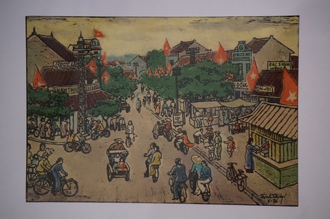 Ngắm niềm vui vỡ òa ngày giải phóng thủ đô trong tranh - Ảnh 9. Ngắm niềm vui vỡ òa ngày giải phóng thủ đô trong tranh - Ảnh 6.