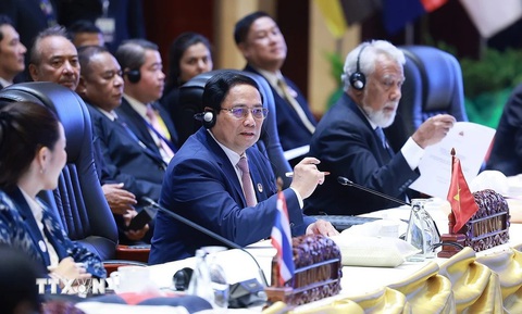 Thủ tướng Phạm Minh Chính dự phiên khai mạc Hội nghị cấp cao ASEAN lần thứ 44, 45 - Ảnh 4. Những hình ảnh nổi bật của Hội nghị cấp cao ASEAN tại Lào - Ảnh 3.