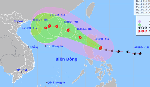 Bão Toraji mạnh lên cấp 12, giật cấp 15, tối nay vào Biển Đông, bão - Ảnh 1.