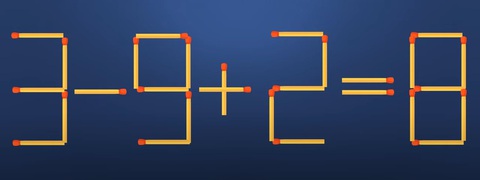 Thử tài IQ: Di chuyển một que diêm để 3-9+2=8 thành phép tính đúng - Ảnh 1.