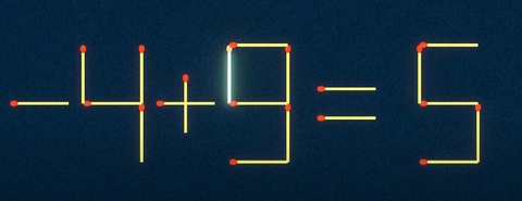 Thử tài IQ: Di chuyển một que diêm để 4+8=5 thành phép tính đúng - Ảnh 1.