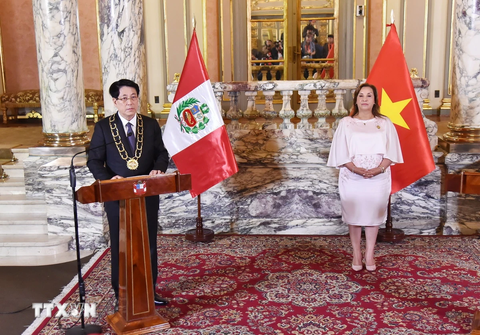 Peru trao huân chương cao quý nhất cho Chủ tịch nước Lương Cường - Ảnh 3.
