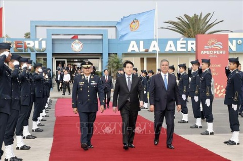 Chủ tịch nước Lương Cường kết thúc tốt đẹp chuyến thăm Peru, dự APEC 2024 - Ảnh 3. Chủ tịch nước Lương Cường kết thúc tốt đẹp chuyến thăm Peru, dự APEC 2024 - Ảnh 3.