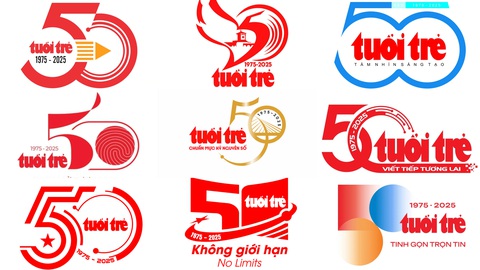Mời bạn đọc bình chọn logo, slogan kỷ niệm 50 năm thành lập báo Tuổi Trẻ - Ảnh 1. Mời bạn đọc bình chọn logo, slogan kỷ niệm 50 năm thành lập báo Tuổi Trẻ - Ảnh 1.