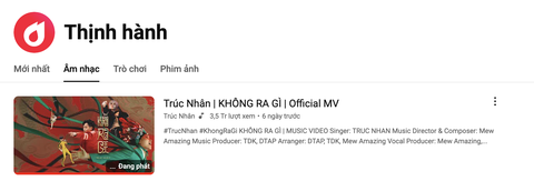 Trúc Nhân nói không nên lời khi MV 'Không ra gì' đạt top 1 trending - Ảnh 1.