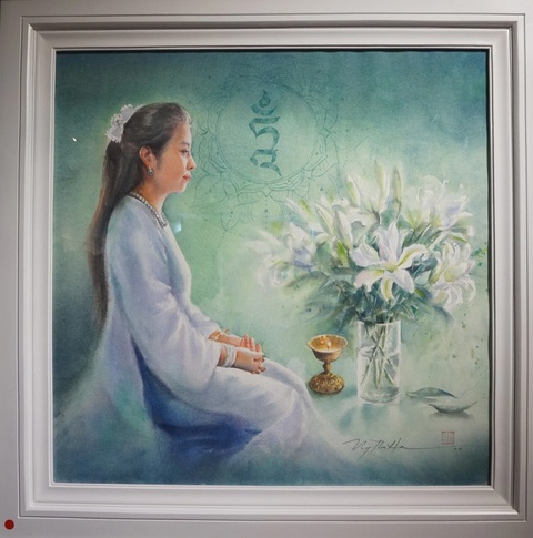 Những bức tranh trong trẻo, an lạc của Nguyễn Thu Hà - Ảnh 4.
