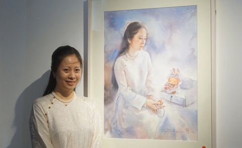 Những bức tranh trong trẻo, an lạc của Nguyễn Thu Hà - Ảnh 3.