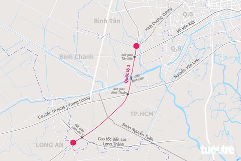 Toàn cảnh phương án mở rộng quốc lộ 1 ở cửa ngõ tây TP.HCM lên 10-12 làn xe - Ảnh 16.
