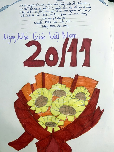 Những tấm thiệp cùng lời chúc 'cưng xỉu' của học trò Ngày Nhà giáo - Ảnh 1. Những tấm thiệp cùng lời chúc 'cưng xỉu' của học trò Ngày Nhà giáo - Ảnh 1.