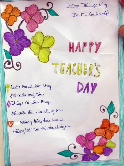 Những tấm thiệp cùng lời chúc 'cưng xỉu' của học trò Ngày Nhà giáo - Ảnh 9. Những tấm thiệp cùng lời chúc 'cưng xỉu' của học trò Ngày Nhà giáo - Ảnh 17.