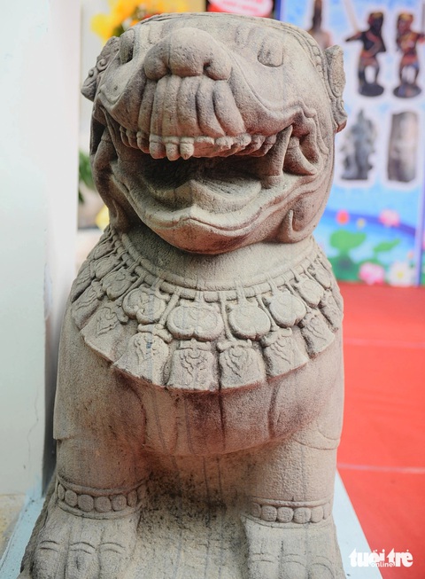 Hai tượng Sư tử thành Đồ Bàn thành bảo vật quốc gia - Ảnh 3. Hai tượng Sư tử thành Đồ Bàn thành bảo vật quốc gia - Ảnh 3.