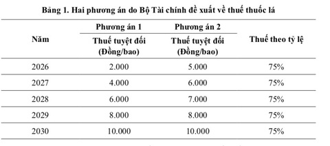 Đề xuất áp thuế 15.000 đồng/bao thuốc lá vào năm 2030 - Ảnh 2.
