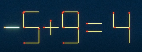 Thử tài IQ: Di chuyển một que diêm để 5+8=4 thành phép tính đúng - Ảnh 1.