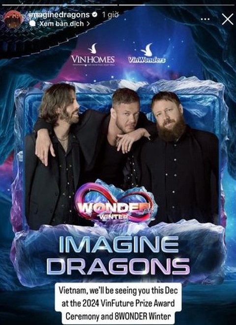 Imagine Dragons chào Việt Nam, xác nhận sẽ diễn nhạc hội 8WONDER ở TP.HCM - Ảnh 2. Imagine Dragons chào Việt Nam, xác nhận sẽ diễn tại nhạc hội 8WONDER ở TP.HCM - Ảnh 2.