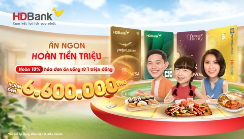 HDBank tung loạt ưu đãi khủng cho chủ thẻ tín dụng - Ảnh 1.