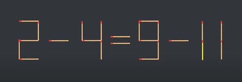 Thử tài IQ: Di chuyển một que diêm để 2+4+1=9 thành phép tính đúng - Ảnh 1.