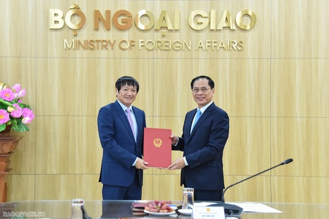 Trao quyết định nghỉ hưu cho Thứ trưởng Bộ Ngoại giao Hà Kim Ngọc, Nguyễn Bá Hùng - Ảnh 2. Phó thủ tướng trao quyết định nghỉ hưu cho hai thứ trưởng Hà Kim Ngọc và Nguyễn Bá Hùng - Ảnh 2.