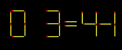 Thử tài IQ: Di chuyển một que diêm để 0-3=41 thành phép tính đúng - Ảnh 1.