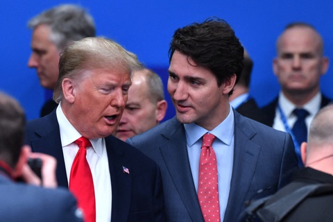 Ông Trump khịa Thủ tướng Canada là thống đốc - Ảnh 1. Ông Trump cà khịa Thủ tướng Canada là thống đốc bang - Ảnh 1.