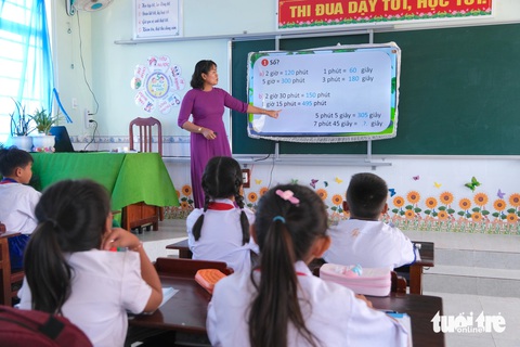 Giáo viên tự bỏ tiền túi mua tivi dạy học - Ảnh 1.