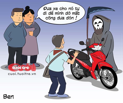 Giao xe máy cho con: Tiện nhưng không lợi - Ảnh 1.