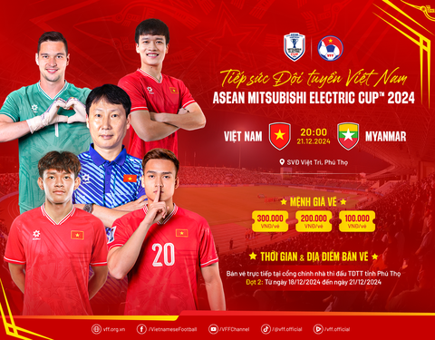 Mở bán trực tiếp vé xem đội tuyển Việt Nam đấu Myanmar - Ảnh 1. Mở bán trực tiếp vé xem đội tuyển Việt Nam đấu Myanmar - Ảnh 1.