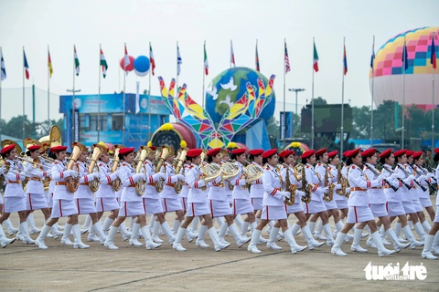 61 bóng hồng xinh đẹp khối quân nhạc dự Triển lãm quốc phòng quốc tế Việt Nam 2024 - Ảnh 5.