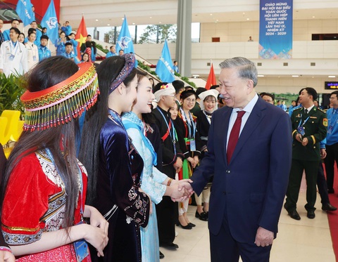 Tổng Bí thư dự Phiên trọng thể Đại hội IX Hội Liên hiệp Thanh niên Việt Nam - Ảnh 1. Tổng Bí thư dự phiên trọng thể Đại hội IX Hội Liên hiệp thanh niên Việt Nam - Ảnh 1.