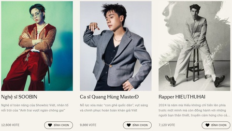 SOOBIN, Quang Hùng Master D, HIEUTHUHAI tranh giải truyền cảm hứng; NewJeans vẫn hưởng lợi từ ADOR - Ảnh 5. SOOBIN, Quang Hùng Master D, HIEUTHUHAI tranh giải truyền cảm hứng; NewJeans vẫn hưởng lợi từ ADOR - Ảnh 3.