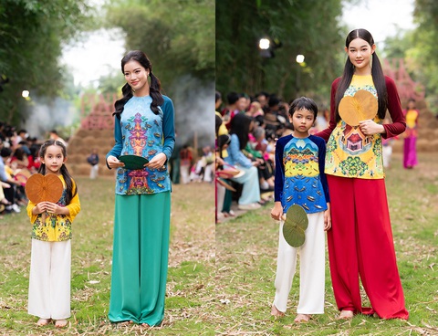'Người đẹp Tây Đô' Việt Trinh bất ngờ tái xuất sàn catwalk - Ảnh 5. Việt Trinh bất ngờ tái xuất trình diễn áo bà ba Thuận Việt - Ảnh 5.