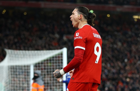 Nunez đá dội cột 4 lần, Liverpool vẫn thắng đậm Chelsea- Ảnh 1. Nunez thiếu may mắn đến khó tin - Ảnh: REUTERS