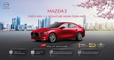 Mazda3 thêm bản mới ở Việt Nam, giá 739 triệu đồng- Ảnh 1. Mazda3 1.5 Signature đã xuất hiện trên website của Mazda Việt Nam - Ảnh: Mazda Việt Nam
