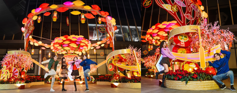Vincom Mega Mall Ocean Park thu hút mọi ánh nhìn với đại cảnh trang trí Vườn Xuân Hạnh Phúc khổng lồ. Ảnh: Đ.H Vincom Mega Mall Ocean Park thu hút mọi ánh nhìn với đại cảnh trang trí Vườn Xuân hạnh phúc khổng lồ - Ảnh: Đ.H.