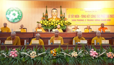 Lễ tổng kết công tác Phật sự năm 2023 của Văn phòng 2 - Ảnh: BTC Lễ tổng kết công tác Phật sự năm 2023 của Văn phòng 2 - Ảnh: BTC