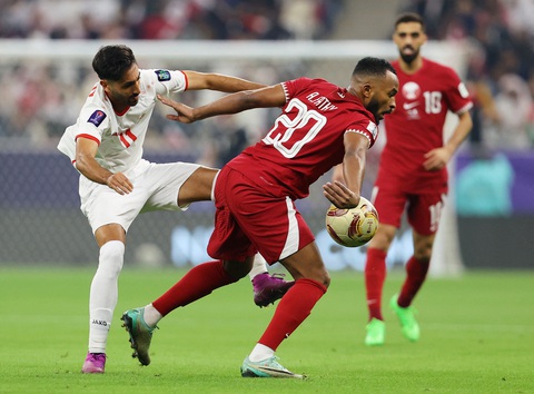 Thắng Jordan nhờ ba quả 11m, Qatar vô địch Asian Cup 2023- Ảnh 2. Qatar xứng đáng giành chiến thắng trong trận chung kết Asian Cup 2023 - Ảnh: REUTERS