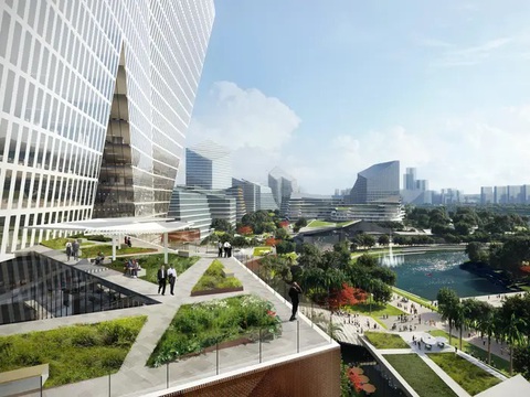 Thành phố Net, Trung Quốc - Ảnh: NBBJ Thành phố Net, Trung Quốc với không gian xanh - Ảnh: NBBJ