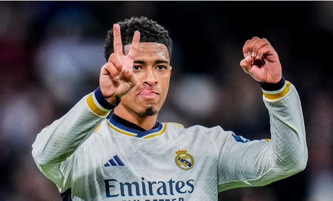 Tin tức thể thao sáng 11-2: Bellingham lập cú đúp, Real Madrid nhấn chìm 'hiện tượng' Girona- Ảnh 1. Bellingham ghi 2 bàn thắng giúp Real Madrid đè bẹp Girona 4-0 - Ảnh: GETTY