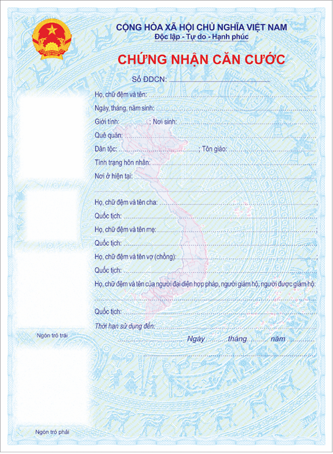 Bộ Công an đề xuất mẫu căn cước mới, dự kiến cấp từ 1-7- Ảnh 4. Mẫu giấy chứng nhận căn cước - Ảnh: Bộ Công an