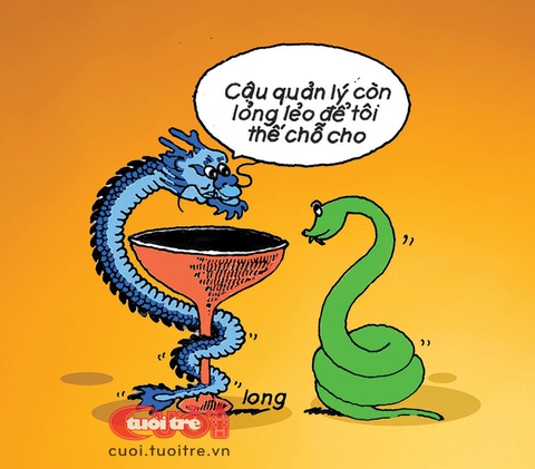 Chuyện mèo, rồng và rắn đầu năm Giáp Thìn- Ảnh 2. Tranh: Long