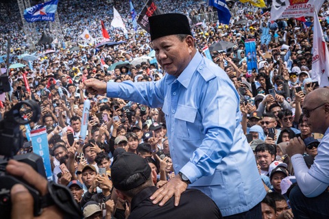 Bộ trưởng Quốc phòng Prabowo Subianto được coi là ứng viên mạnh cho ghế Tổng thống Indonesia - Ảnh: AFP Bộ trưởng Quốc phòng Prabowo Subianto được coi là ứng viên mạnh cho ghế tổng thống Indonesia - Ảnh: AFP