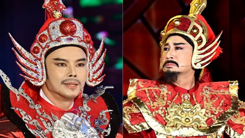 Nghệ sĩ Võ Minh Lâm (bìa trái) và Kim Tử Long cùng thể hiện hình tượng Nguyễn Huệ - Ảnh: VÕ THANH Nghệ sĩ Võ Minh Lâm (bìa trái) và Kim Tử Long cùng thể hiện hình tượng Nguyễn Huệ - Ảnh: VÕ THANH