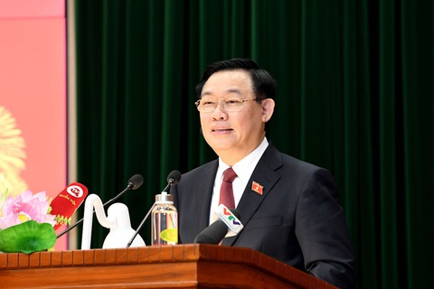 Chủ tịch Quốc hội: Kiểm toán Nhà nước 'truy đến cùng nhưng cũng phải gỡ đến cùng'- Ảnh 1. Chủ tịch Quốc hội Vương Đình Huệ - Ảnh: LÂM HIỂN