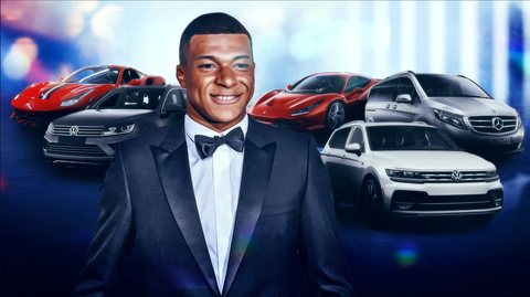 Lý do Mbappe không thể lái xe nếu đến Real Madrid- Ảnh 3. Kylian Mbappe sở hữu bộ sưu tập xe dù không có bằng lái - Ảnh: GOAL