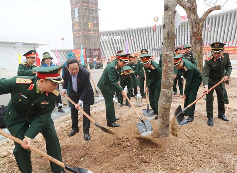 Bộ Quốc phòng phát động Tết trồng cây đời đời nhớ ơn Bác Hồ Xuân Giáp Thìn- Ảnh 1. Bộ Quốc phòng phát động Tết trồng cây đời đời nhớ ơn Bác Hồ Xuân Giáp Thìn 2024 - Ảnh: TTXVN