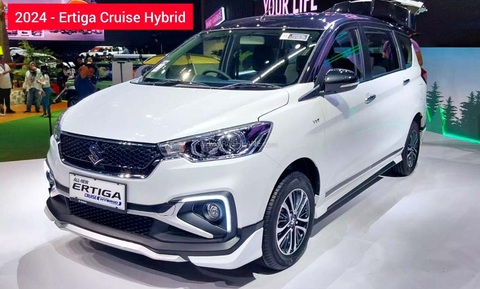 Suzuki Ertiga Hybrid tung bản mới, pin lớn hơn, đấu Mitsubishi Xpander HEV vừa ra mắt- Ảnh 1. Suzuki Ertiga Cruise Hybrid bất ngờ ra mắt mà không được thông báo trước tại triển lãm IIMS 2024 - Ảnh: RushLane