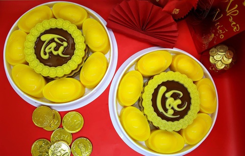 Ngày Thần Tài: Thỏi vàng… bằng rau câu đắt hàng trên mạng- Ảnh 1. Thỏi vàng… bằng rau câu đắt hàng trên mạng ngày Thần Tài - Ảnh: THẢO THƯƠNG