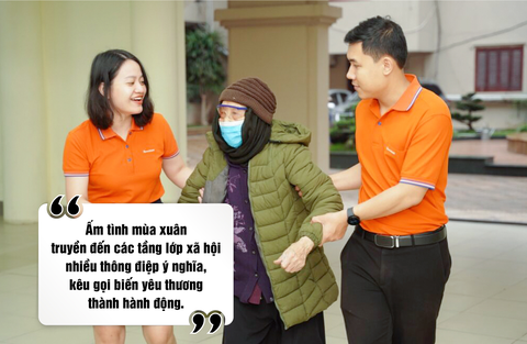 Sacombank mang hành trình 'Ấm tình mùa xuân' đến với cộng đồng- Ảnh 10. “Ấm tình mùa xuân” truyền đến các tầng lớp xã hội nhiều thông điệp ý nghĩa, kêu gọi biến yêu thương thành hành động - Ảnh: Sacombank
