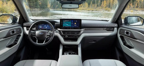 Ford Explorer 2024 ra mắt: Hầm hố hơn, nhiều công nghệ hiện đại- Ảnh 3. Nội thất xe đổi lại sử dụng giao diện màn hình ngang - Ảnh: Ford