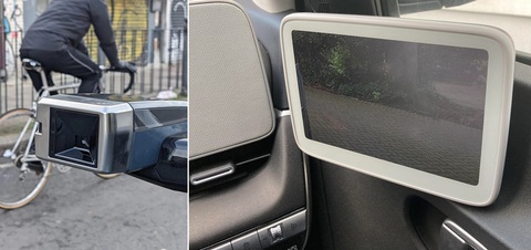 Chủ xe Hyundai Ioniq 5 đau đầu với gương chống sương mù lại... mù sương- Ảnh 1. Một chủ xe Hyundai Ioniq 5 chia sẻ hình ảnh cho thấy nước đọng trên gương chiếu hậu kỹ thuật số - Ảnh: Reddit